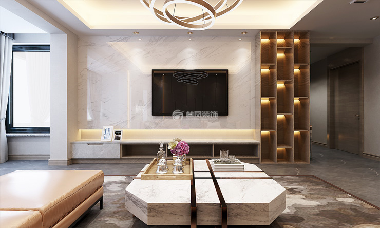 輕奢風(fēng)格局部吊頂設(shè)計(jì)裝修效果圖