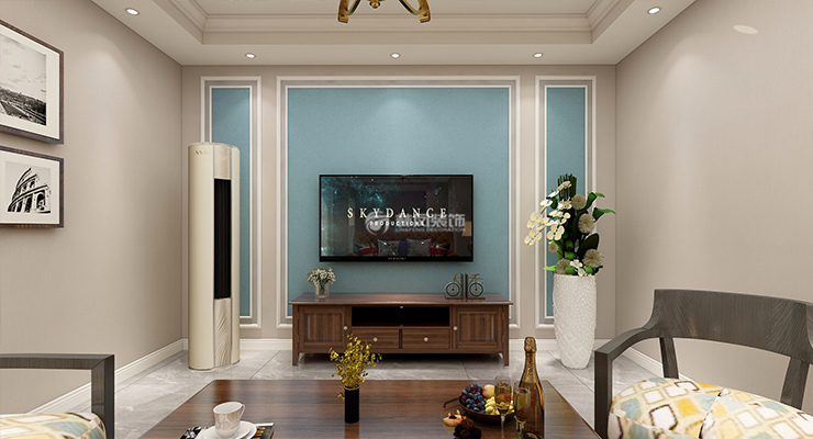 美式風(fēng)格局部吊頂設(shè)計(jì)裝修效果圖