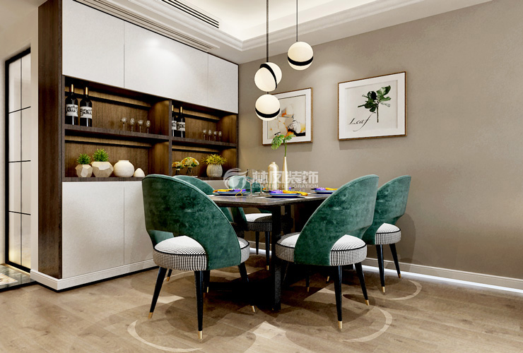 現(xiàn)代風格嵌入式餐邊柜設計裝修效果圖