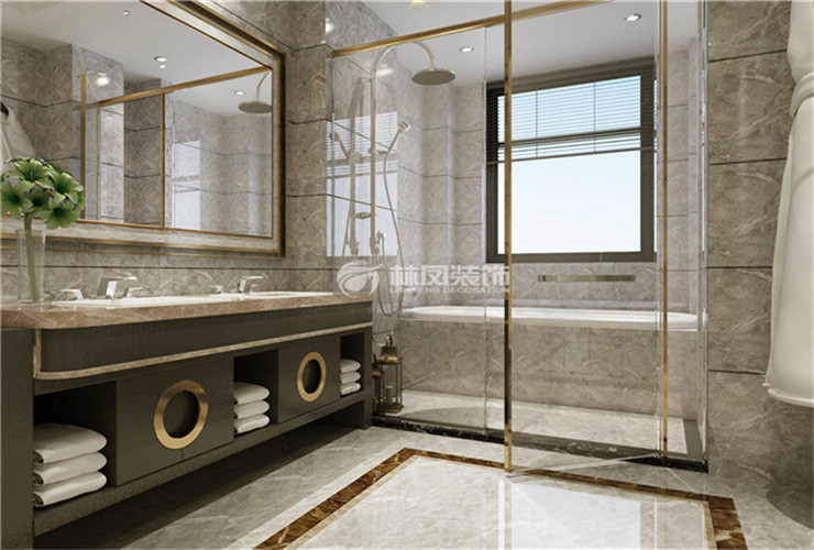 現(xiàn)代輕奢風格衛(wèi)生間裝修效果圖