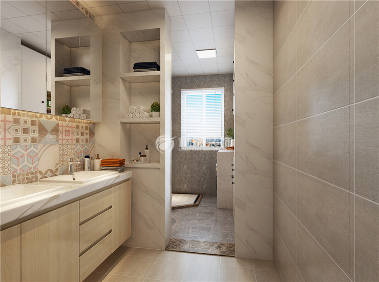 洗手臺(tái)剝離出衛(wèi)生間裝修效果圖