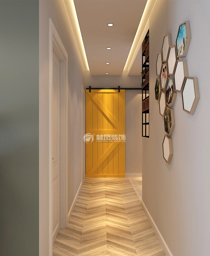 北歐風(fēng)格過廊燈光設(shè)計裝修效果圖