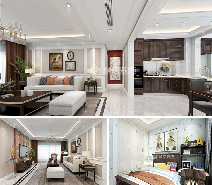 陽光城璞悅144平輕奢風格裝修效果圖