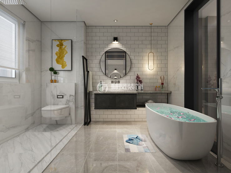 現(xiàn)代風格衛(wèi)生間裝修效果圖