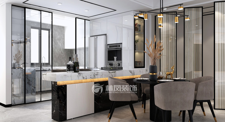 輕奢風格廚房臺面設(shè)計裝修效果圖