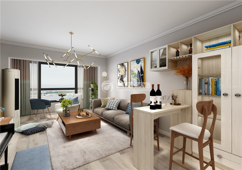 北歐風(fēng)格吧臺隔斷設(shè)計(jì)裝修效果圖