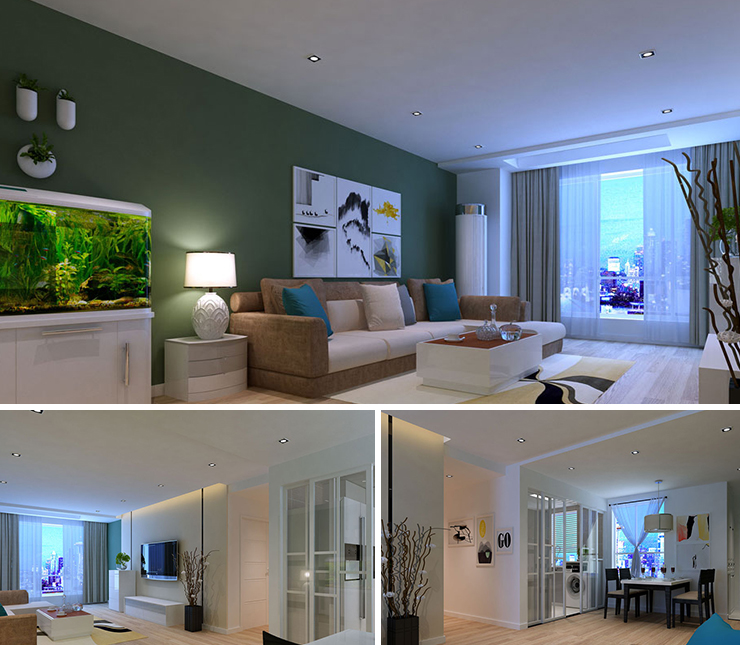 金地悅峰 120平 現(xiàn)代簡約風格裝修效果圖 