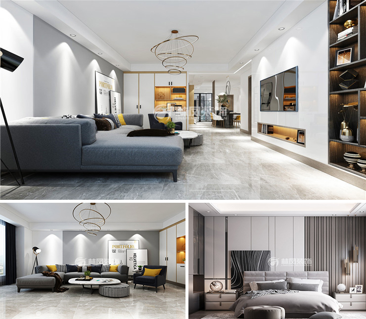 其仕和悅 120平 現(xiàn)代簡約風(fēng)格裝修效果圖