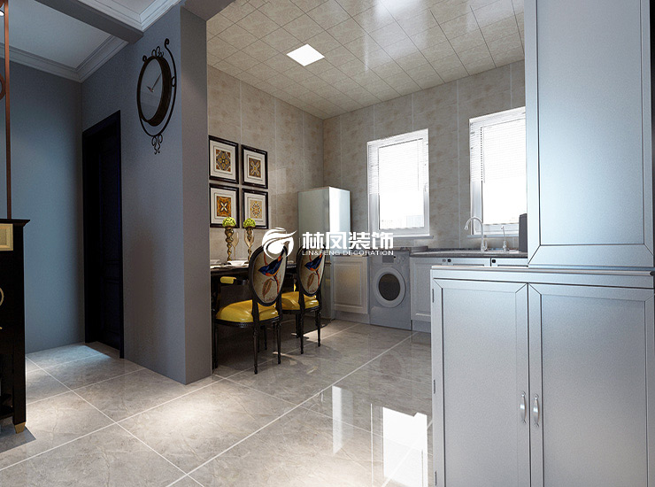 廚房擺放洗衣機設計裝修效果圖