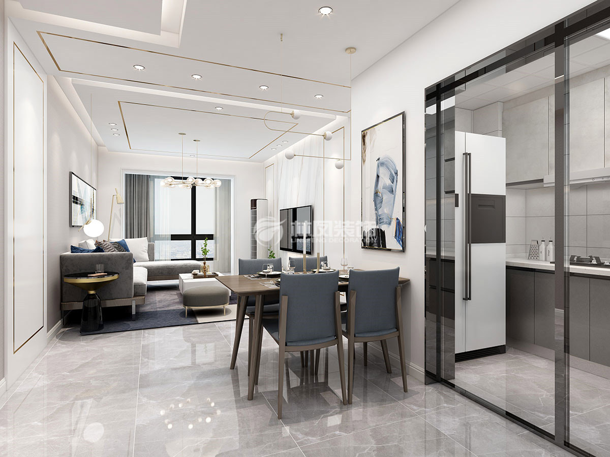 輕奢風(fēng)格橫梁弱化設(shè)計裝修效果圖