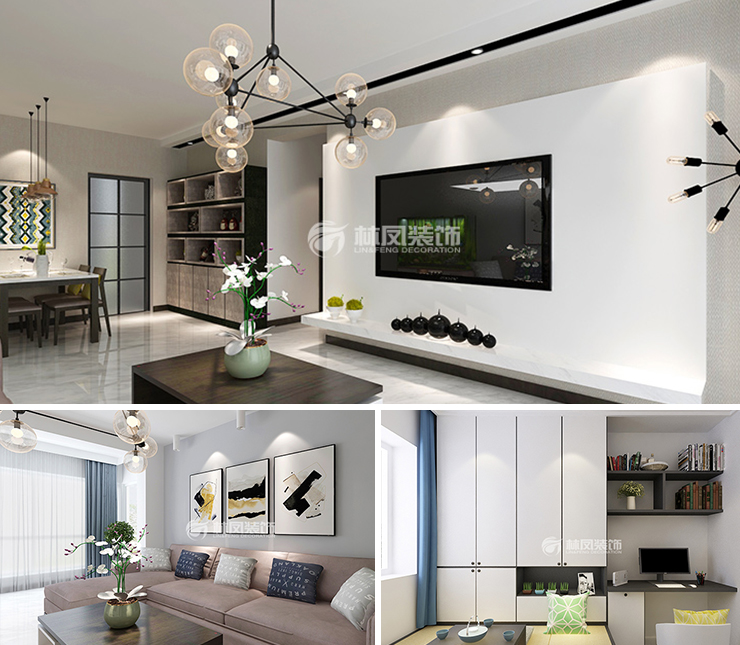 萬(wàn)達(dá)公園ONE 110平 現(xiàn)代簡(jiǎn)約風(fēng)格裝修 效果圖